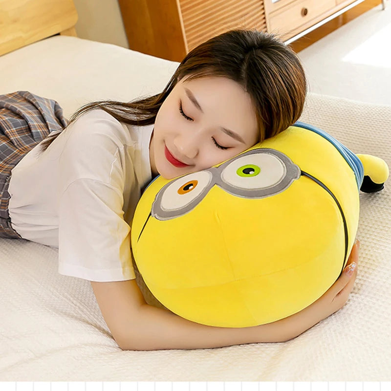 Disney Cartoon Minions Plush Doll Big Toy Cute Soft Lunch Break Pillow Office Lumbar Support Car Decoration Girl Birthday Gift
