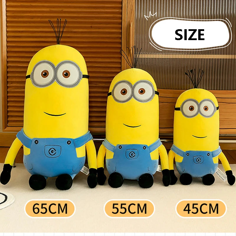 Disney Cartoon Minions Plush Doll Big Toy Cute Soft Lunch Break Pillow Office Lumbar Support Car Decoration Girl Birthday Gift