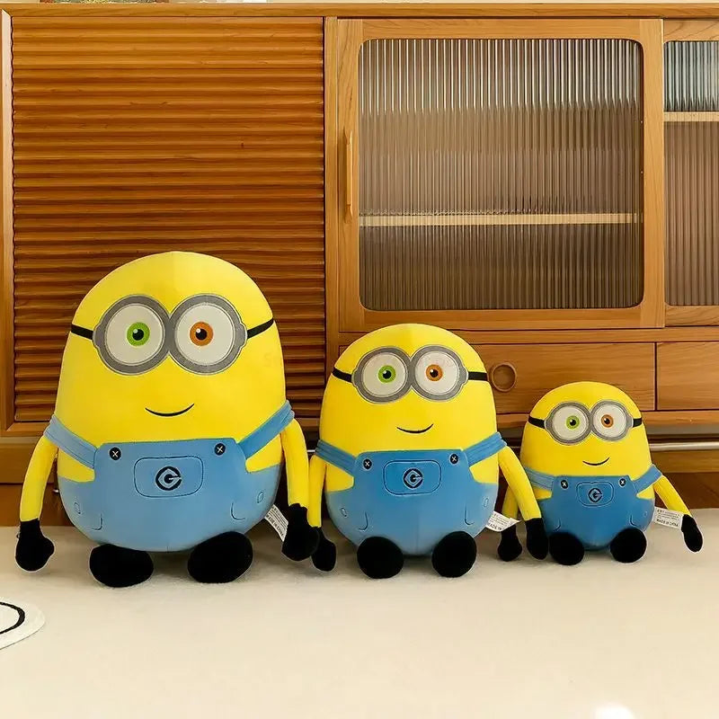 New Hot Cute Minions Movie Characters Yellow Plush Toys Bob Stuart In Jeans Soft Dolls Toys & Hobbies Christmas Birthday Gifts