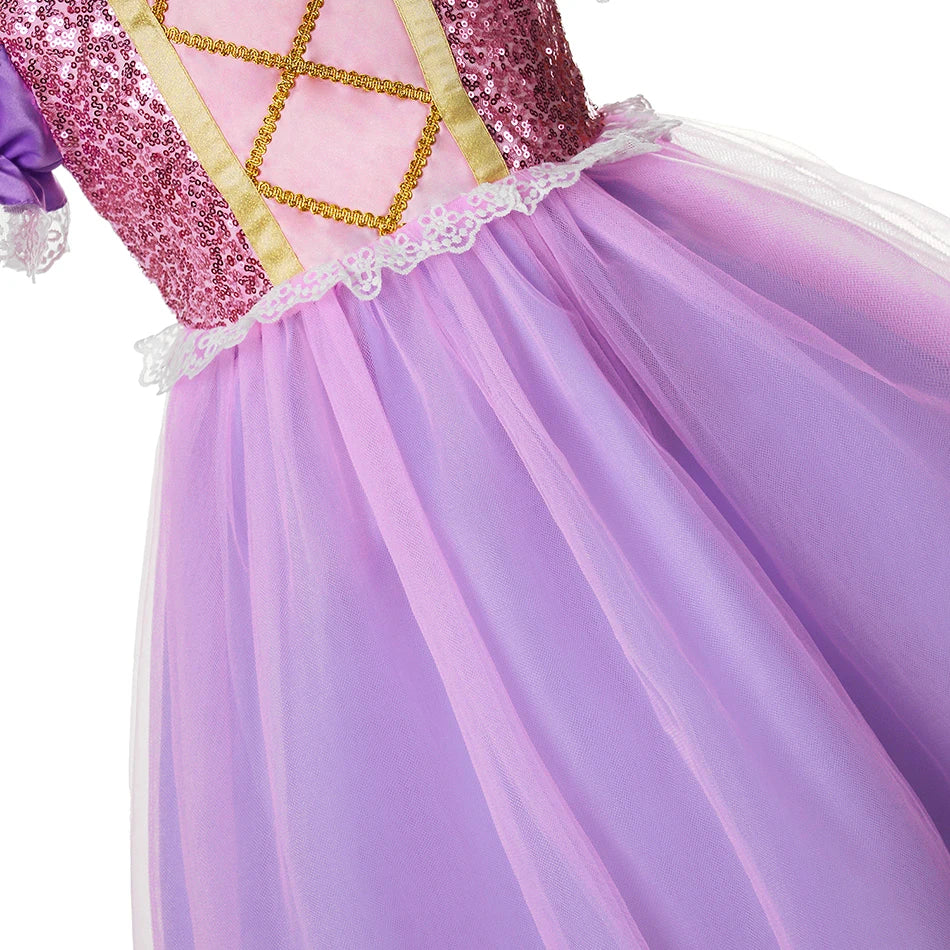 Tangled Magic Hair Princess Rapunzel for Girls Costume Kid Cosplay Carnival Party Vestido Birthday Christmas Dress Girls Clothes