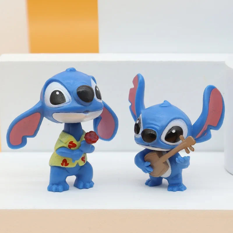 Disney PVC Doll Toys Lilo & Stitch Cake Decoration Anime Dolls Action Figure Car Ornament Model Toy for Childrens Birthday Gifts