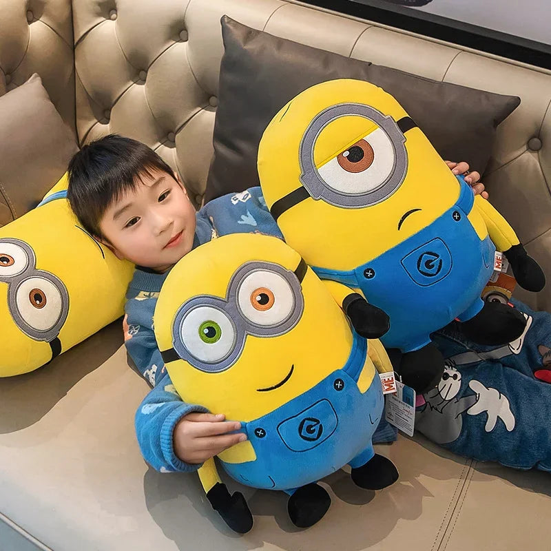 New Hot Cute Minions Movie Characters Yellow Plush Toys Bob Stuart In Jeans Soft Dolls Toys & Hobbies Christmas Birthday Gifts