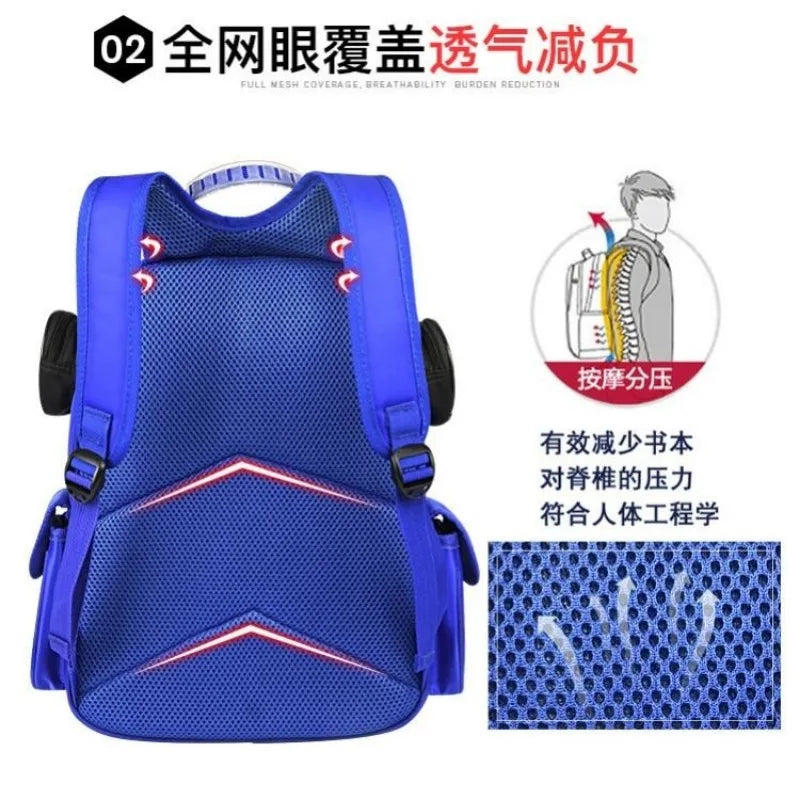 Disney Lightning McQueen Cars Cartoon Animation Children's Schoolbag Elementary School Large Capacity Wear-Resistant Backpack