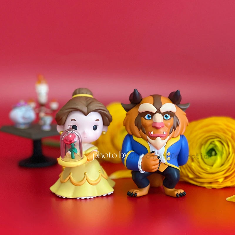 Disney Princess Action Figure Toys Brave Merida Aurora Moana Ariel Tiana Mulan Belle Beauty and Beast Figure Dolls Toys