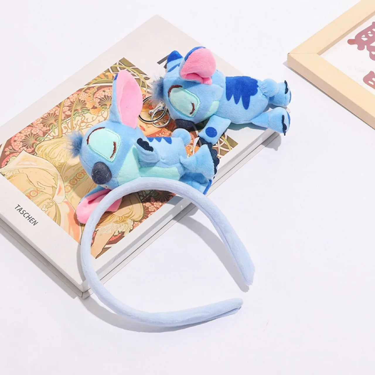 Cartoon Stitch Hair Hoops, Hair Accessories, Wide Edge Sponge Head Hoops, Cute Women's Toys, Compression Hair Grottoes, Face Was
