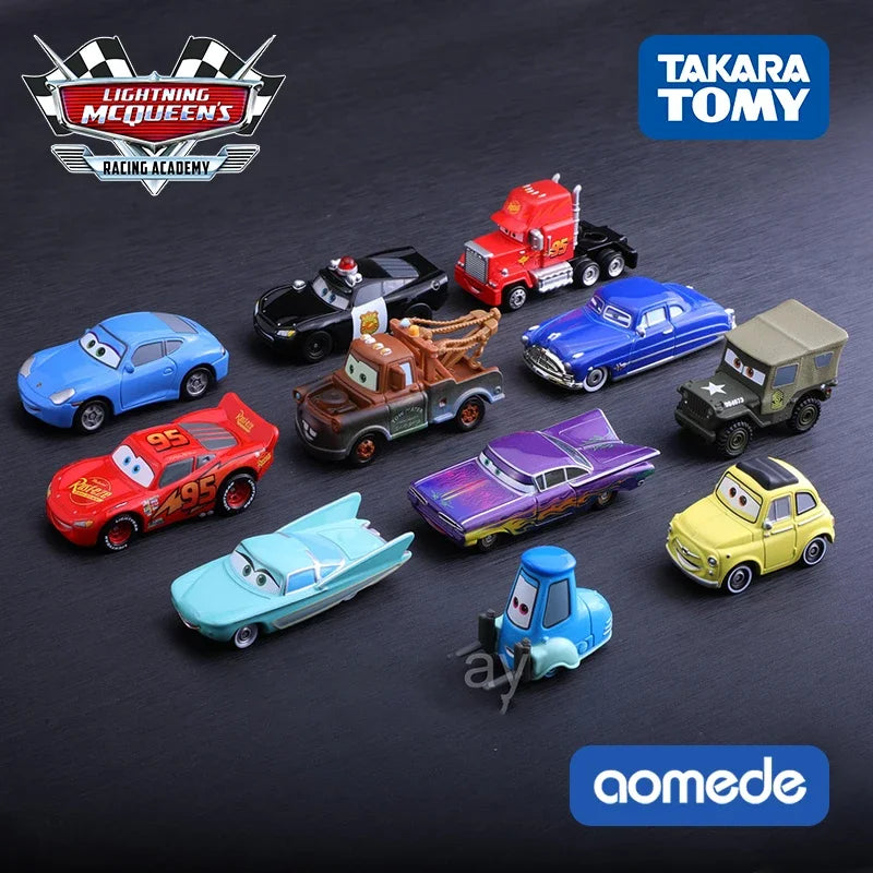 Takara Tomy Tomica Disney Lightning McQueen Mater  Diecast Metal Alloy Diecast Car Model Boys Toy Gift Christmas