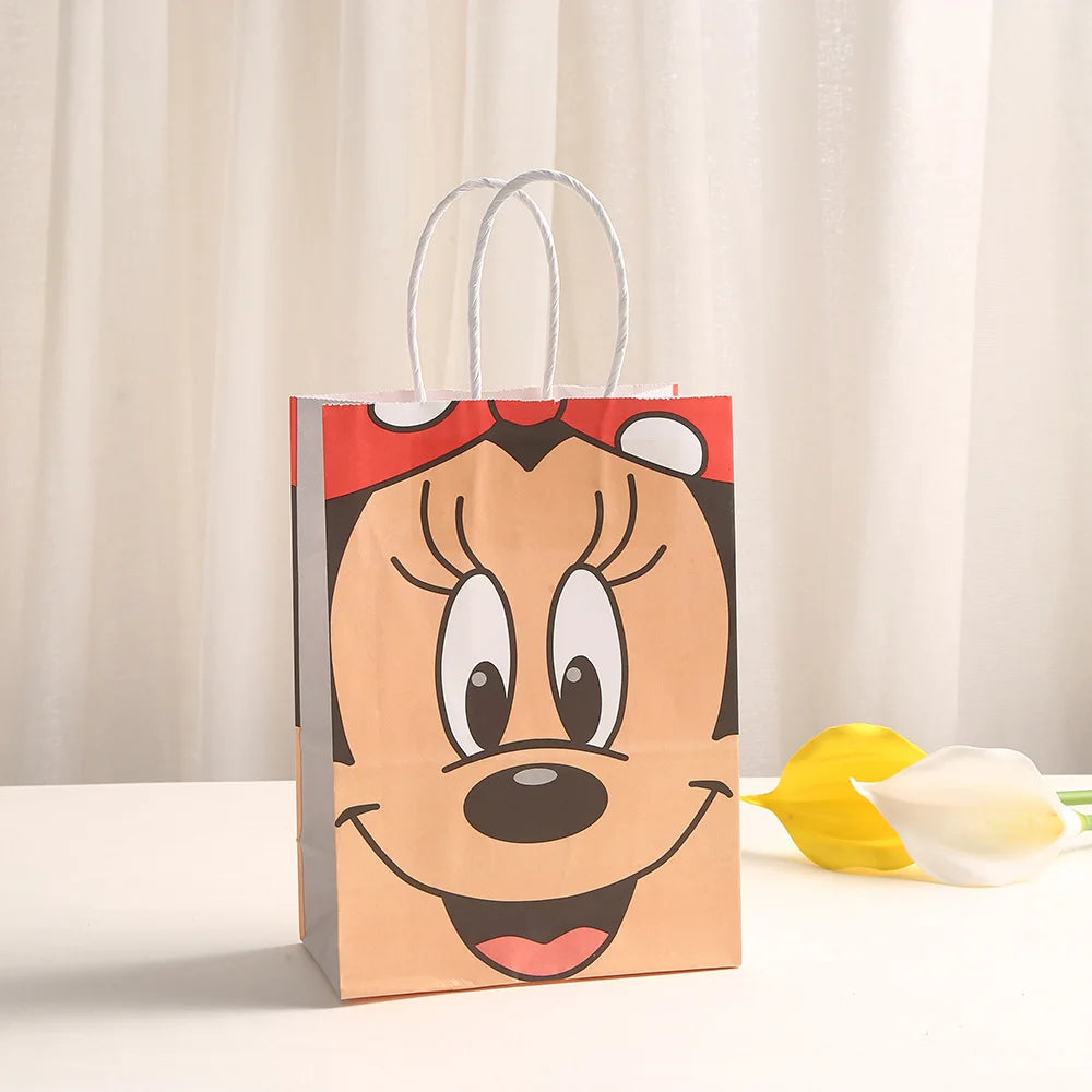 Minnie Mickey Mouse Big Face Candy Bags for Birthday Party  Gift Box Package Girls Boys Birthday Party Favors Baby Shower Decor