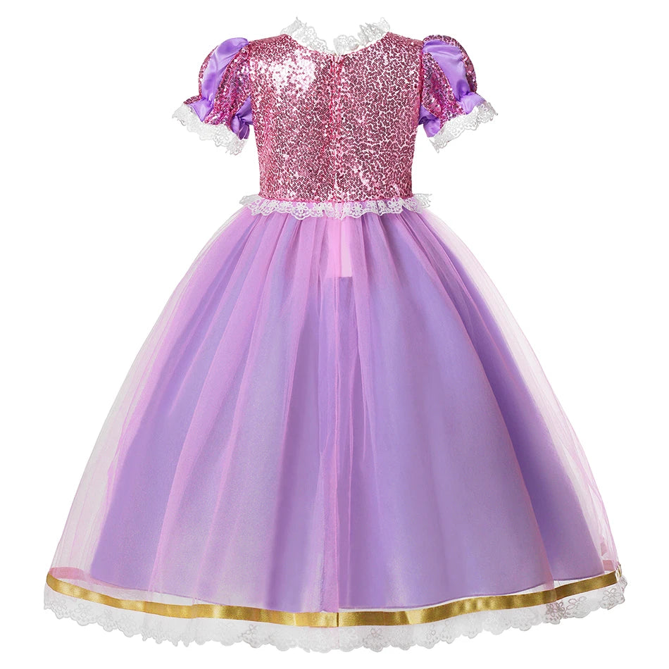 Tangled Magic Hair Princess Rapunzel for Girls Costume Kid Cosplay Carnival Party Vestido Birthday Christmas Dress Girls Clothes