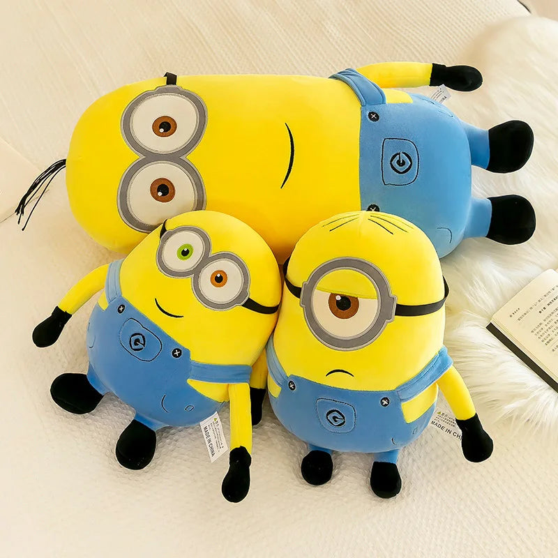Disney Cartoon Minions Plush Doll Big Toy Cute Soft Lunch Break Pillow Office Lumbar Support Car Decoration Girl Birthday Gift